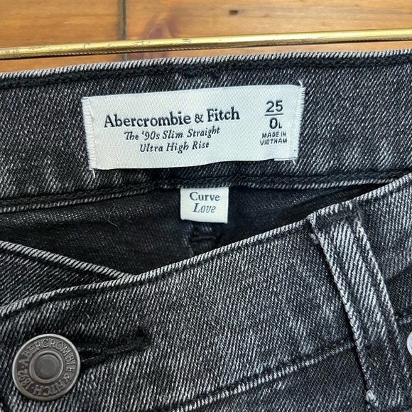 Abercrombie & Fitch the 90’s Slim ultra high rise curve love size 25/0L - Picture 3 of 8